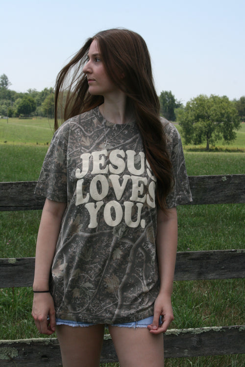 Jesus Loves You Camo t-shirt