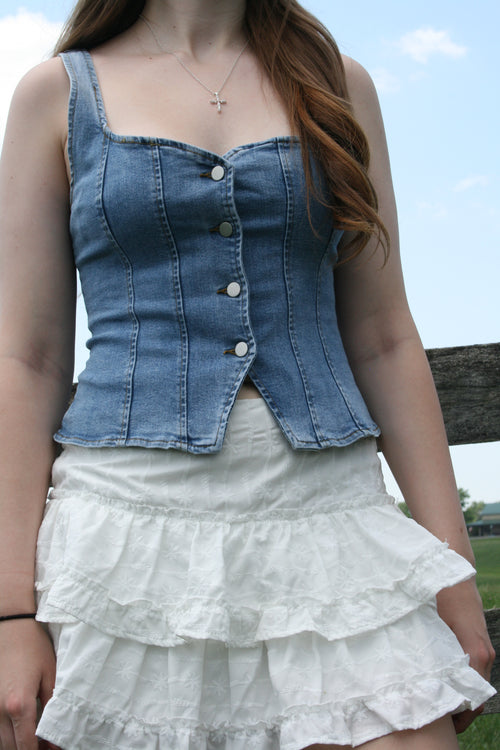 Blue Ridge Denim Top